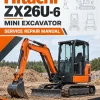 Hitachi ZX26U-6 Mini Excavator Service Repair Manual Hitachi ZX26U-6 Mini Excavator Service Repair Manual