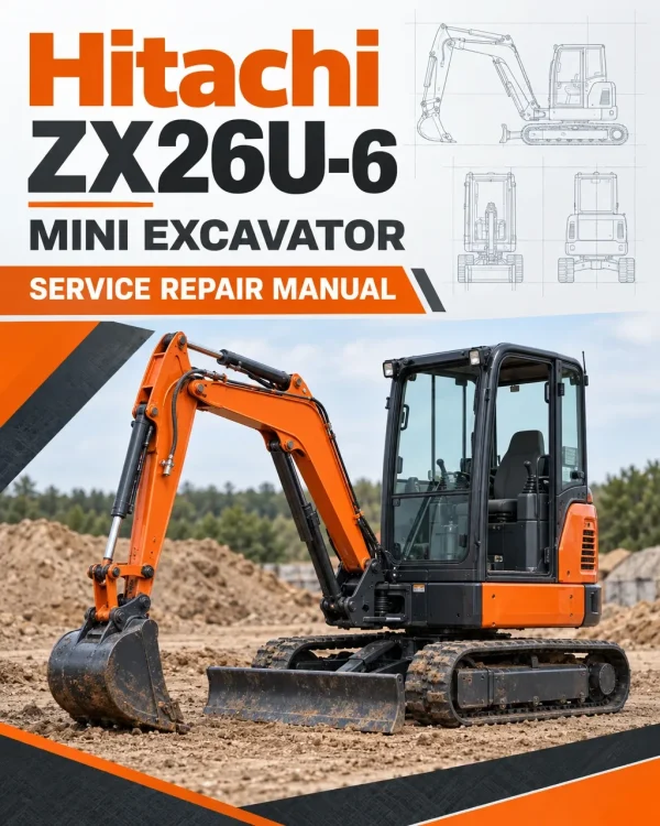 Hitachi ZX26U-6 Mini Excavator Service Repair Manual Hitachi ZX26U-6 Mini Excavator Service Repair Manual