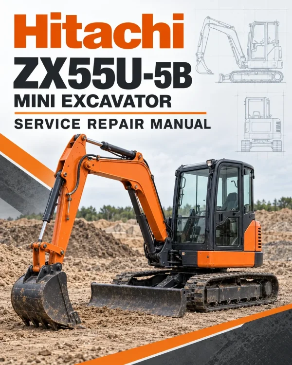 Hitachi ZX55U-5B Mini Excavator Service Repair Manual Hitachi ZX55U-5B Mini Excavator Service Repair Manual