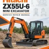 Hitachi ZX55U-6 Mini Excavator Service Repair Manual Hitachi ZX55U-6 Mini Excavator Service Repair Manual