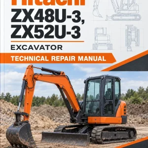 Hitachi ZX48U-3, ZX52U-3 Excavator Technical Repair Manual Hitachi ZX48U-3, ZX52U-3 Excavator Technical Repair Manual