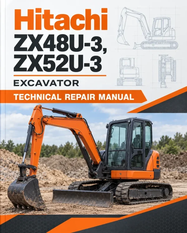 Hitachi ZX48U-3, ZX52U-3 Excavator Technical Repair Manual