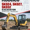 Kobelco SK024, SK027, SK032 Excavator Service Manual Kobelco SK024, SK027, SK032 Excavator Service Manual
