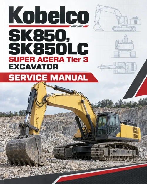 Kobelco SK850, SK850LC SUPER ACERA Tier 3 Excavator Service Manual Kobelco SK850, SK850LC SUPER ACERA Tier 3 Excavator Service Manual