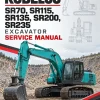 Kobelco SR70, SR115, SR135, SR200, SR235 Excavator Service Manual Kobelco SR70, SR115, SR135, SR200, SR235 Excavator Service Manual