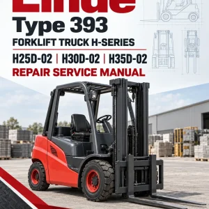 Linde Type 393 Forklift Truck H-Series: H25D-02, H30D-02, H35D-02 Repair Service Manual