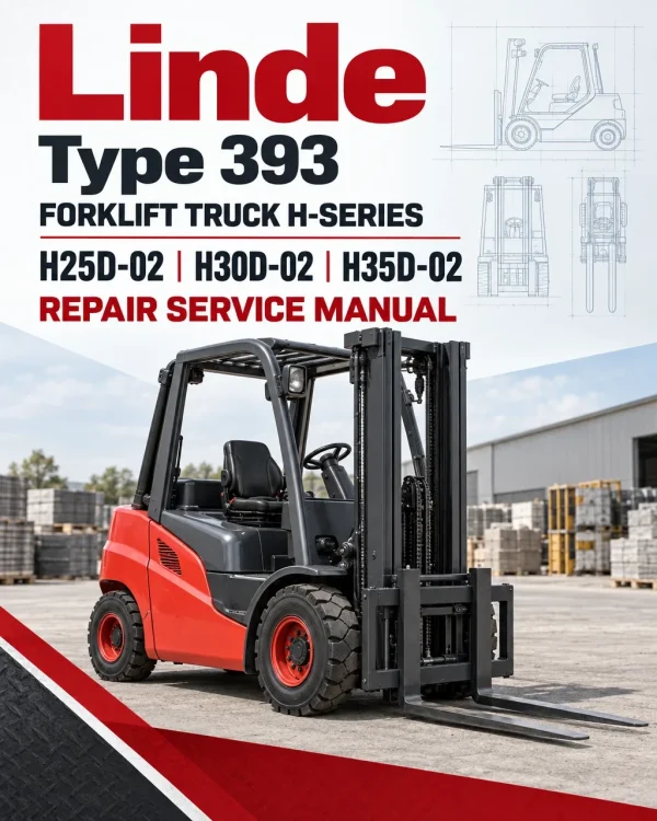 Linde Type 393 Forklift Truck H-Series: H25D-02, H30D-02, H35D-02 Repair Service Manual