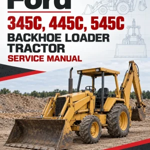 Ford 345C, 445C, 545C Backhoe Loader Tractor Service Manual