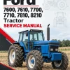 Ford 7600, 7610, 7700, 7710, 7810, 8210 Tractor Service Manual