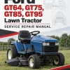 Ford GT64, GT75, GT85, GT95 Lawn Tractor Service Manual