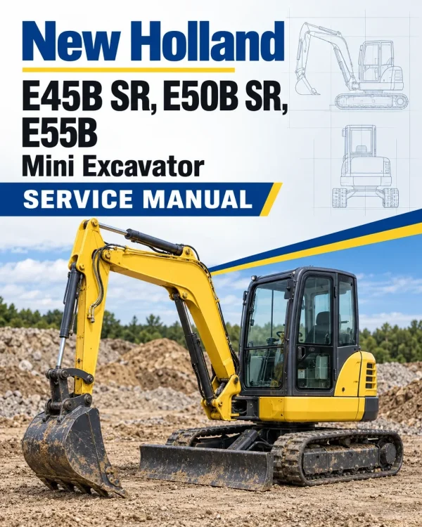 New Holland E45B SR, E50B SR, E55B Mini Excavator Service Manual New Holland E45B SR, E50B SR, E55B Mini Excavator Service Manual