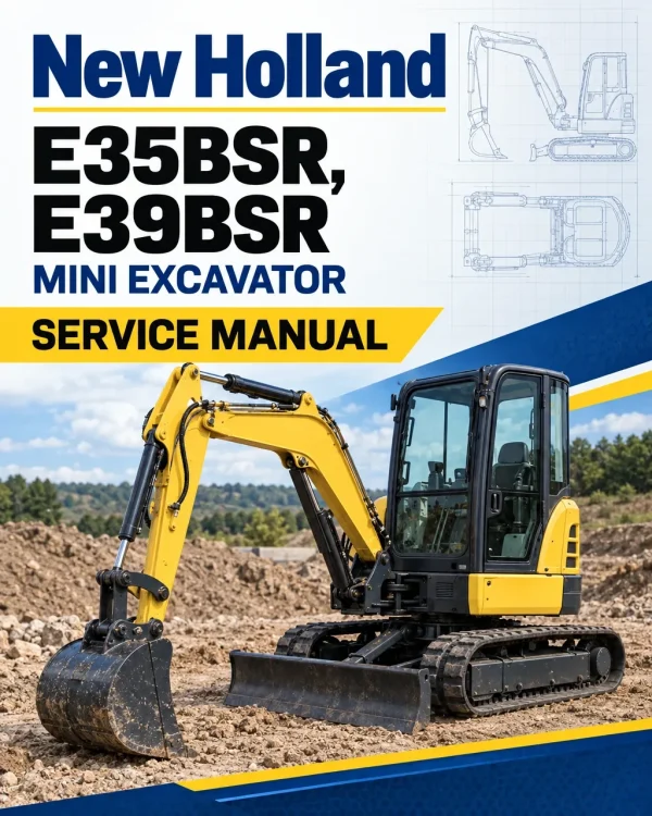 New Holland E35BSR, E39BSR Mini Excavator Service Manual New Holland E35BSR, E39BSR Mini Excavator Service Manual