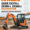 Hitachi Zaxis ZX27U-2, ZX30U-2, ZX35U-2 Excavator Service Repair Manual