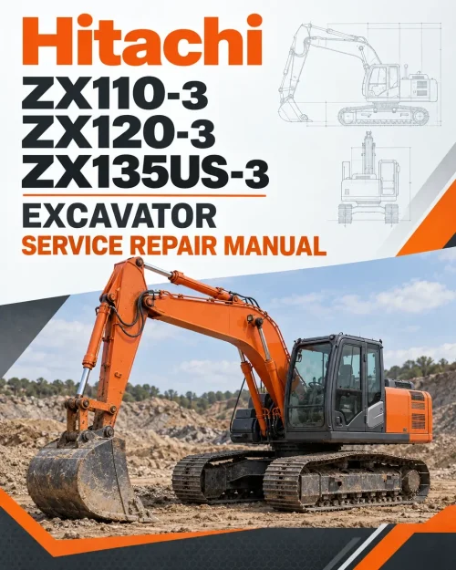 Hitachi ZX110-3, ZX120-3, ZX135US-3 Excavator Service Repair Manual Hitachi ZX110-3, ZX120-3, ZX135US-3 Excavator Service Repair Manual