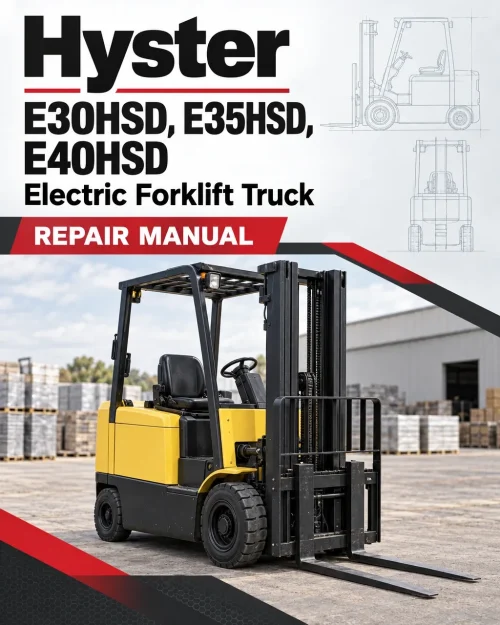 Hyster E30HSD, E35HSD, E40HSD Electric Forklift Truck A219 Series Repair Manual Hyster E30HSD, E35HSD, E40HSD Electric Forklift Truck A219 Series Repair Manual
