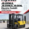 Hyster J8.0XNL6, J8.0XNL9, J9.0XNL Electric Forklift A250 Series Repair Manual