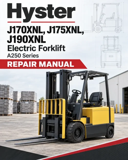 Hyster J170XNL, J175XNL, J190XNL Electric Forklift A250 Series Repair Manual