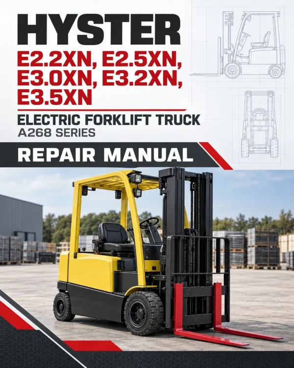 Hyster E2.2XN, E2.5XN, E3.0XN, E3.2XN, E3.5XN Electric Forklift Truck A268 Series Repair Manual