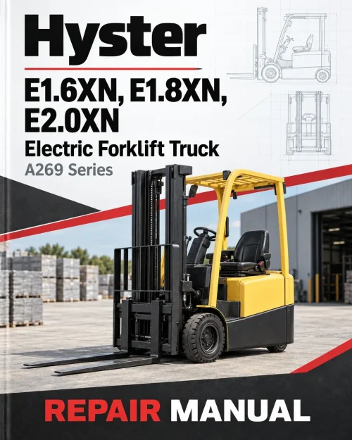 Hyster E1.6XN, E1.8XN, E2.0XN Electric Forklift Truck A269 Series Repair Manual (EU)