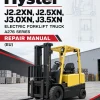 Hyster J2.2XN, J2.5XN, J3.0XN, J3.5XN Electric Forklift Truck A276 Series Repair Manual (EU) Hyster J2.2XN, J2.5XN, J3.0XN, J3.5XN Electric Forklift Truck A276 Series Repair Manual (EU)