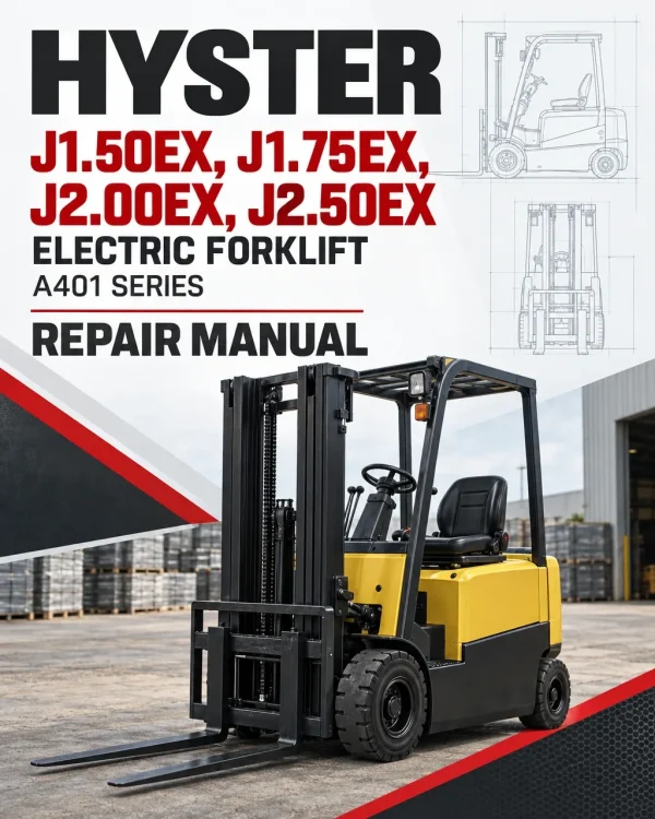 Hyster J1.50EX, J1.75EX, J2.00EX, J2.50EX Electric Forklift A401 Series Repair Manual Hyster J1.50EX, J1.75EX, J2.00EX, J2.50EX Electric Forklift A401 Series Repair Manual