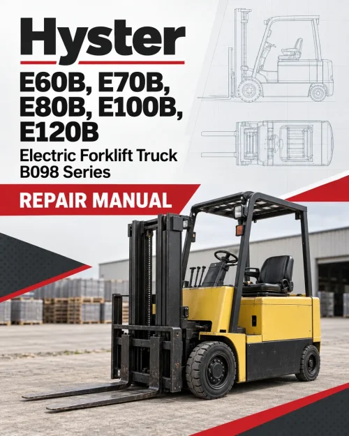 Hyster E60B, E70B, E80B, E100B, E120B Electric Forklift Truck B098 Series Repair Manual