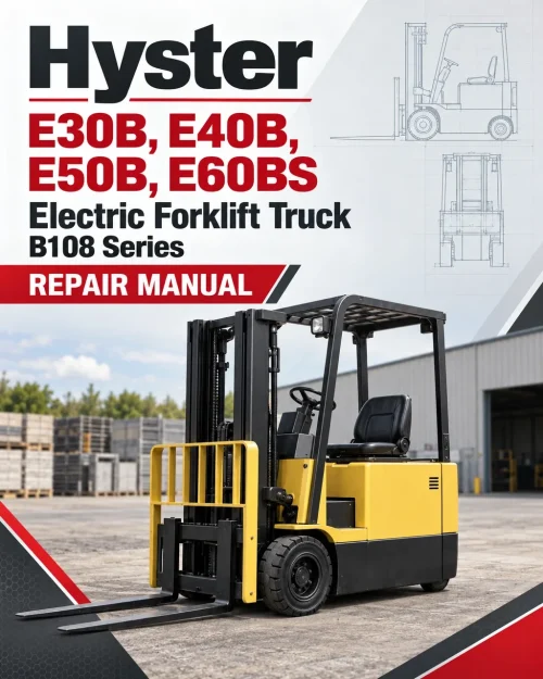 Hyster E30B, E40B, E50B, E60BS Electric Forklift Truck B108 Series Repair Manual (USA)