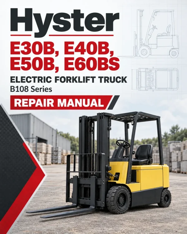 Hyster E30B, E40B, E50B, E60BS Electric Forklift Truck B108 Series Repair Manual (EU) Hyster E30B, E40B, E50B, E60BS Electric Forklift Truck B108 Series Repair Manual (EU)