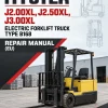 Hyster J2.00XL, J2.50XL, J3.00XL Electric Forklift Truck Type B168 Repair Manual (EU)