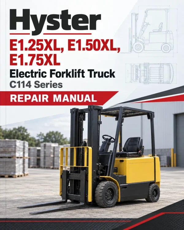 Hyster E1.25XL, E1.50XL, E1.75XL Electric Forklift Truck C114 Series Repair Manual (EU) Hyster E1.25XL, E1.50XL, E1.75XL Electric Forklift Truck C114 Series Repair Manual (EU)