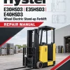 Hyster E30HSD3, E35HSD3, E40HSD3 Wheel Electric Stand-up Forklift C219 Series Repair Manual