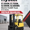 Hyster E1.50XM, E1.75XM, E2.00XM, E2.00XMS Electric Forklift Truck E114 Series Repair Manual (EU)