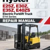 Hyster E25Z, E30Z, E35Z, E40ZS Electric Forklift Truck E114 Series Repair Manual (USA) Hyster E25Z, E30Z, E35Z, E40ZS Electric Forklift Truck E114 Series Repair Manual (USA)