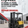 Hyster E1.50XM, E1.75XM, E2.00XM, E2.00XMS Electric Forklift Truck F114 Series Repair Manual (EU) Hyster E1.50XM, E1.75XM, E2.00XM, E2.00XMS Electric Forklift Truck F114 Series Repair Manual (EU)