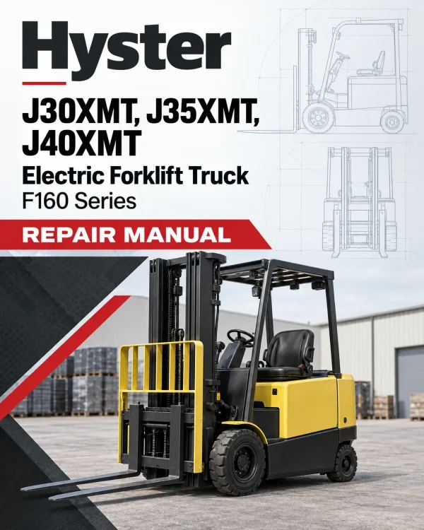 Hyster J30XMT, J35XMT, J40XMT Electric Forklift Truck F160 Series Repair Manual Hyster J30XMT, J35XMT, J40XMT Electric Forklift Truck F160 Series Repair Manual