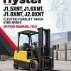 Hyster J1.5XNT, J1.6XNT, J1.8XNT, J2.0XNT Electric Forklift Truck K160 Series Repair Manual (EU) Hyster J1.5XNT, J1.6XNT, J1.8XNT, J2.0XNT Electric Forklift Truck K160 Series Repair Manual (EU)