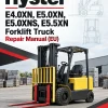 Hyster E4.0XN, E5.0XN, E5.0XNS, E5.5XN Forklift Truck A099 Series Repair Manual (EU) Hyster E4.0XN, E5.0XN, E5.0XNS, E5.5XN Forklift Truck A099 Series Repair Manual (EU)