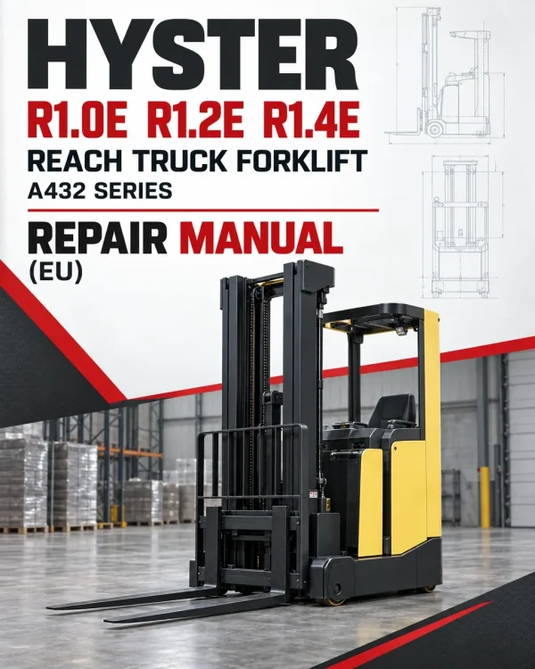 Hyster R1.0E R1.2E R1.4E Reach Truck Forklift A432 Series Repair Manual (EU)
