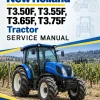 New Holland T3.50F, T3.55F, T3.65F, T3.75F Tractor Service Manual New Holland T3.50F, T3.55F, T3.65F, T3.75F Tractor Service Manual