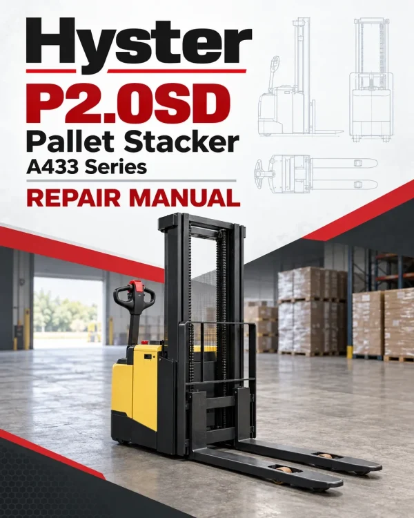 Hyster P2.0SD Pallet Stacker A433 Series Repair Manual Hyster P2.0SD Pallet Stacker A433 Series Repair Manual