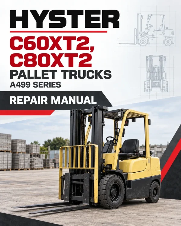 Hyster C60XT2, C80XT2 Pallet Trucks A499 Series Repair Manual Hyster C60XT2, C80XT2 Pallet Trucks A499 Series Repair Manual