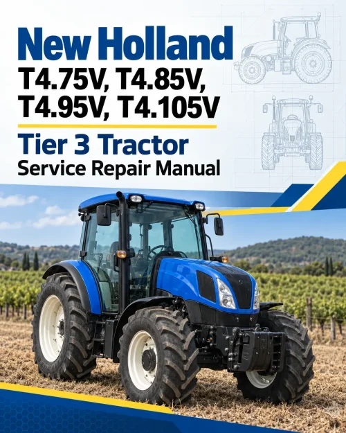 New Holland T4.75V, T4.85V, T4.95V, T4.105V Tier 3 Tractor Manual