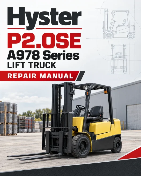 Hyster P2.0SE Lift Truck A978 Series Repair Manual