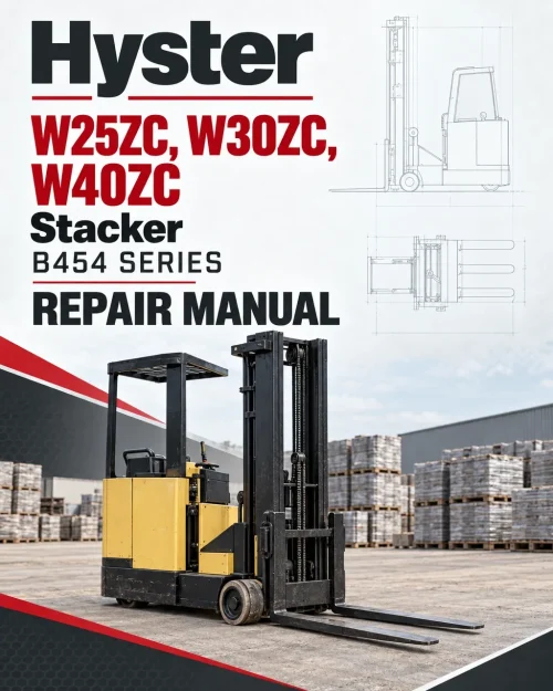 Hyster W25ZC, W30ZC, W40ZC Stacker B454 Series Repair Manual Hyster W25ZC, W30ZC, W40ZC Stacker B454 Series Repair Manual