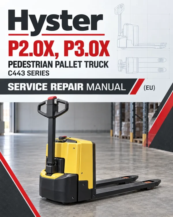Hyster P2.0X, P3.0X Pedestrian Pallet Truck C443 Series Service Repair Manual (EU)