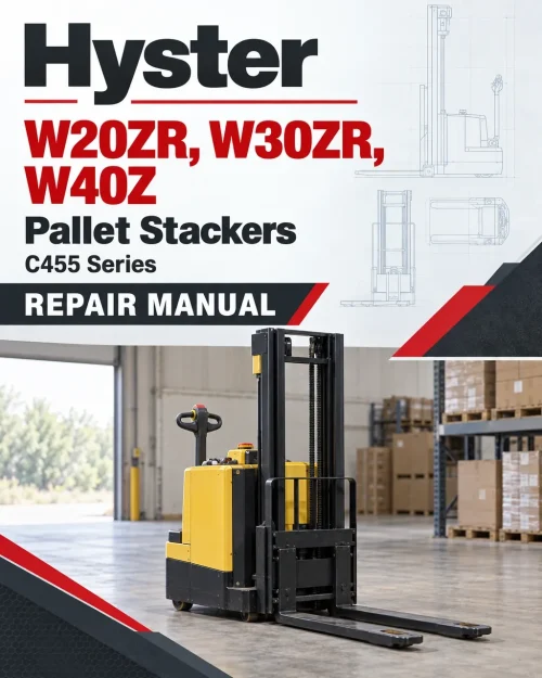 Hyster W20ZR, W30ZR, W40Z Pallet Stackers C455 Series Repair Manual Hyster W20ZR, W30ZR, W40Z Pallet Stackers C455 Series Repair Manual