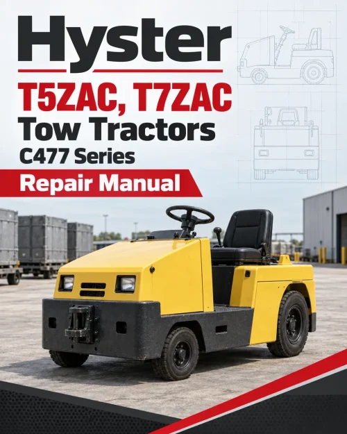 Hyster T5ZAC, T7ZAC Tow Tractors C477 Series Repair Manual Hyster T5ZAC, T7ZAC Tow Tractors C477 Series Repair Manual