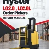 Hyster LO2.0 , LO2.0L Order Pickers D444 Series Repair Manual Hyster LO2.0 , LO2.0L Order Pickers D444 Series Repair Manual