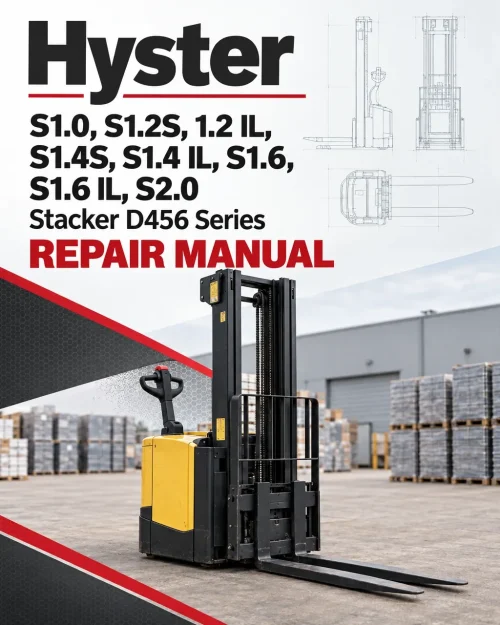 Hyster S1.0, S1.2S, 1.2 IL, S1.4S, S1.4 IL, S1.6, S1.6 IL, S2.0 Stacker D456 Series Repair Manual Hyster S1.0, S1.2S, 1.2 IL, S1.4S, S1.4 IL, S1.6, S1.6 IL, S2.0 Stacker D456 Series Repair Manual