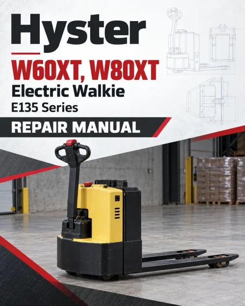 Hyster W60XT, W80XT Electric Walkie E135 Series Repair Manual Hyster W60XT, W80XT Electric Walkie E135 Series Repair Manual